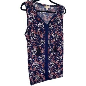 Michael Michael Kors floral sleeveless tassel shift dress XL